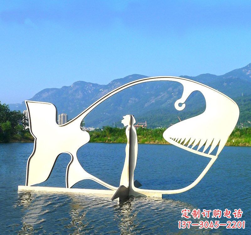 益阳精美的不锈钢大型鲸鱼雕塑