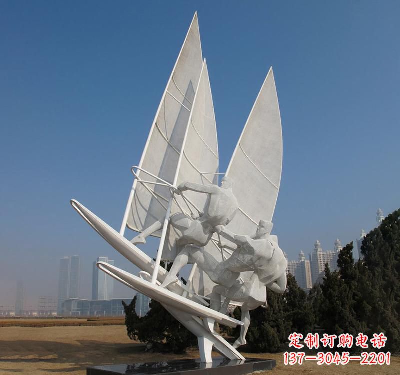 益阳不锈钢大型帆船雕塑海洋精神的象征