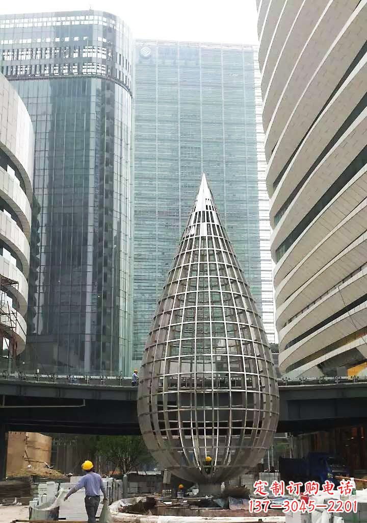 益阳不锈钢大型水滴城市景观雕塑