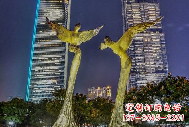 益阳不锈钢大型天使雕塑一种极具震撼力的艺术之作