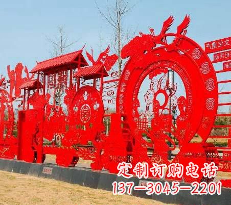 益阳不锈钢党旗雕塑——缅怀先烈、继续前进