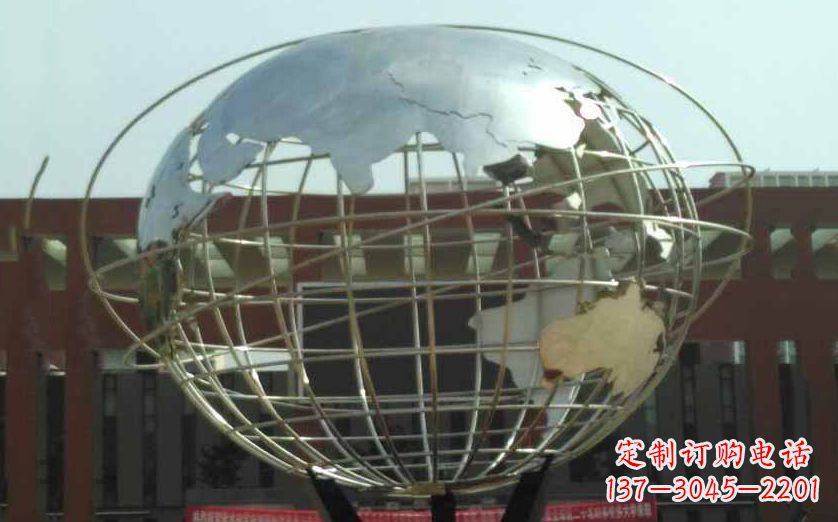 益阳不锈钢地球仪雕塑象征地球的美丽