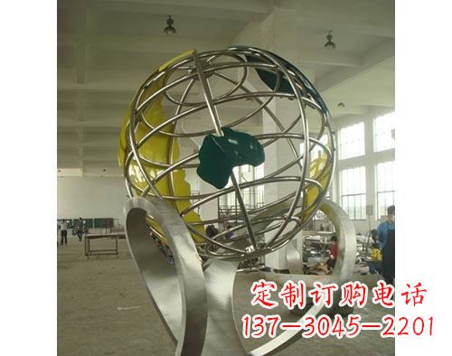益阳不锈钢地球仪雕塑以艺术美化景观