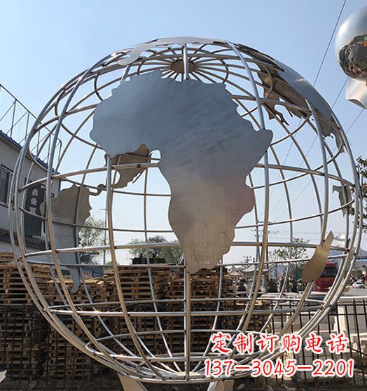 益阳不锈钢地球仪雕塑精美的艺术作品