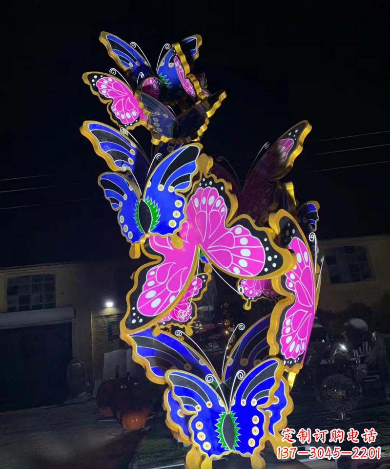 益阳不锈钢蝴蝶雕塑彩绘魅力无限