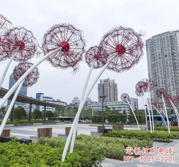 益阳不锈钢蒲公英雕塑色彩缤纷的自然之美