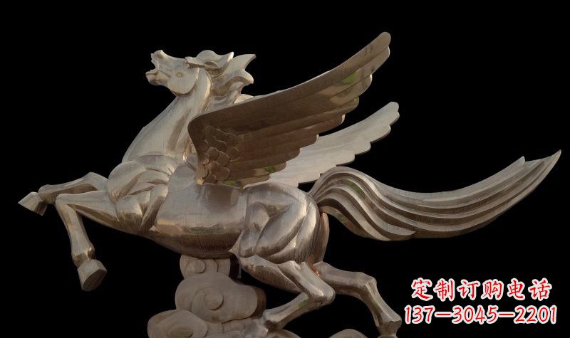 益阳不锈钢飞马雕塑象征着自由与勇气