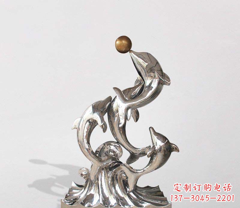 益阳不锈钢海豚雕塑精美的艺术杰作