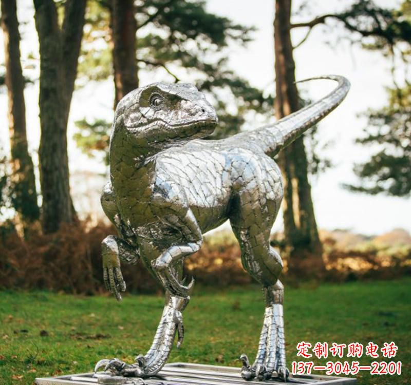 益阳不锈钢恐龙雕塑一种古老灵动的艺术