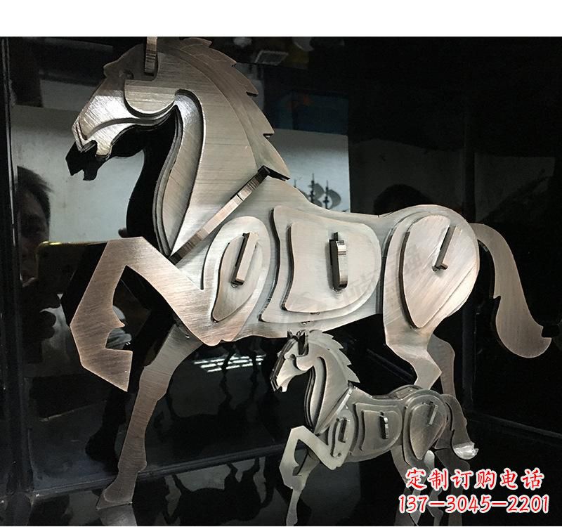 益阳不锈钢动物马雕塑艺术精美动人