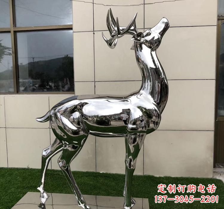 益阳不锈钢动物梅花鹿雕塑美观耐用