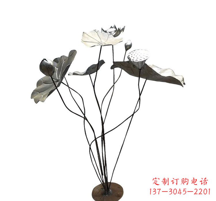 益阳不锈钢锻造莲花雕塑精美外形，长久耐用