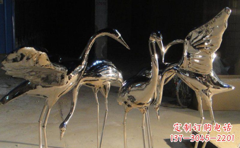 益阳仙鹤雕塑不锈钢锻造的精美艺术