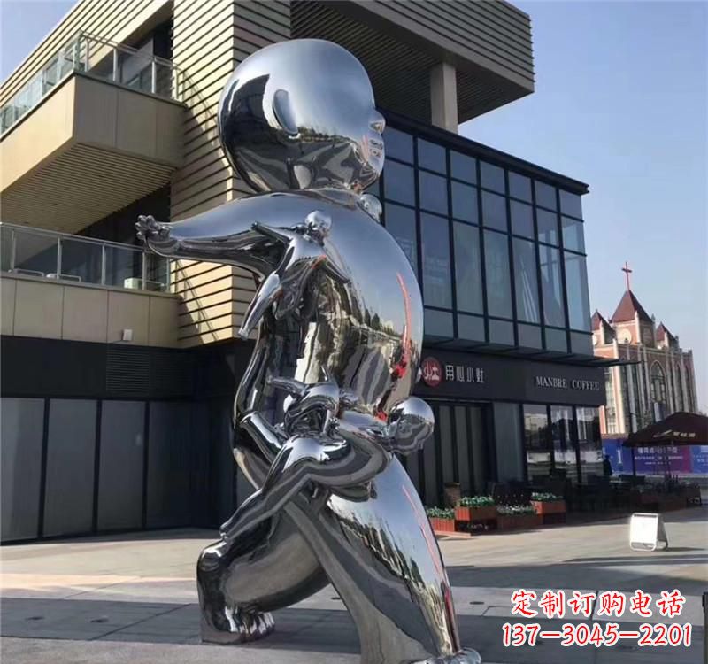 益阳不锈钢儿童雕塑精致的艺术之作