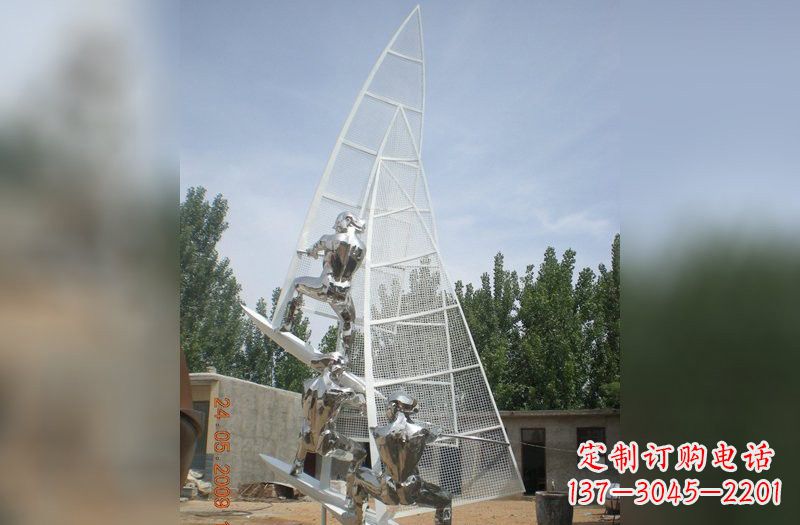 益阳不锈钢帆船雕塑精美的艺术品