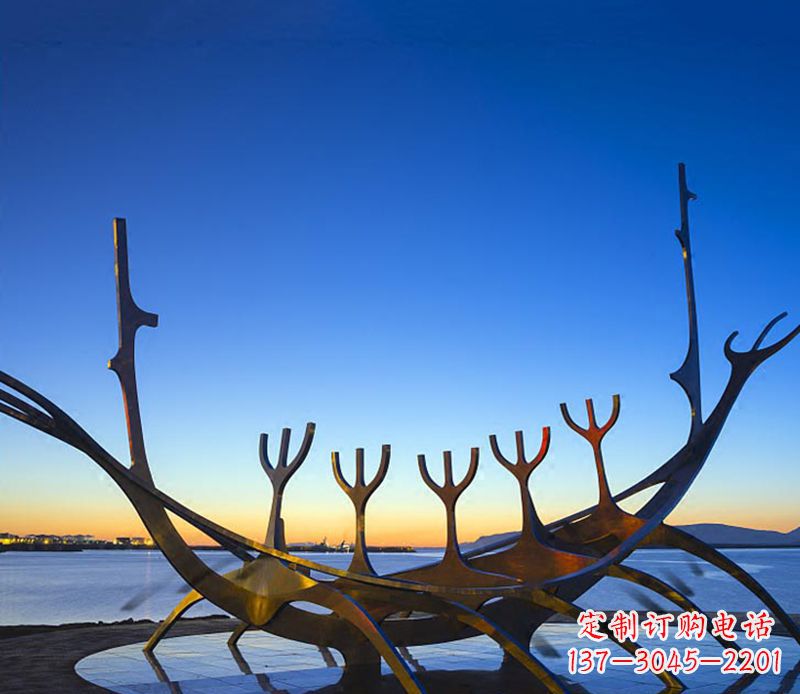 益阳帆船雕塑精致的海洋艺术品