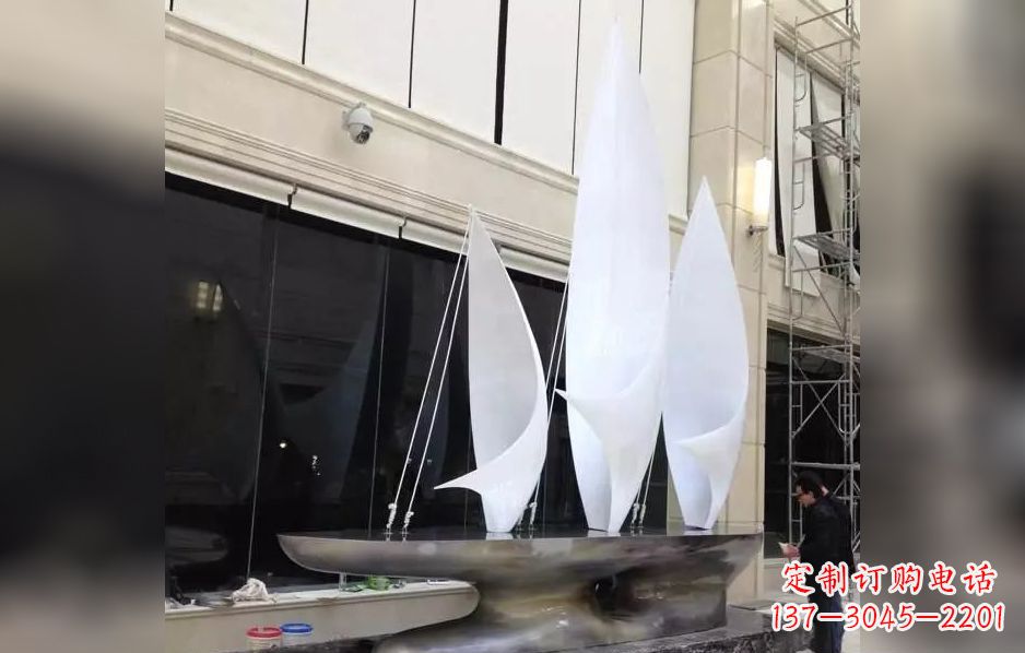 益阳不锈钢帆船海洋迷人的雕塑