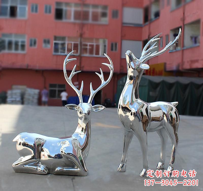 益阳不锈钢仿真梅花鹿雕塑——精致美观