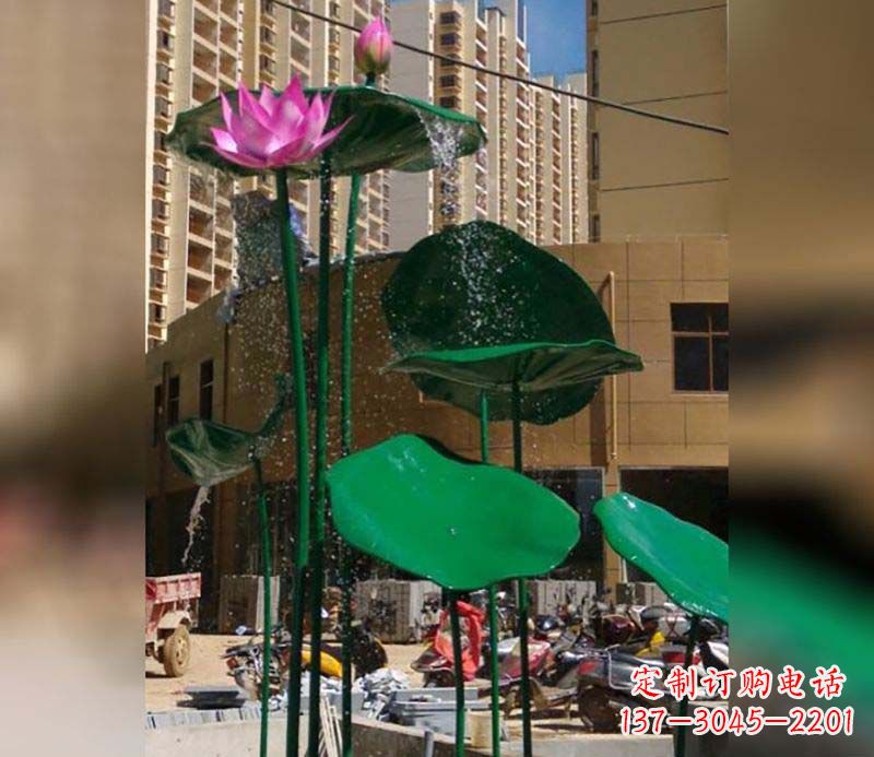 益阳不锈钢仿真荷花雕塑