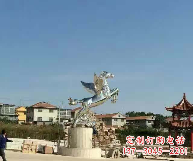 益阳不锈钢飞马雕塑象征勇气与美丽