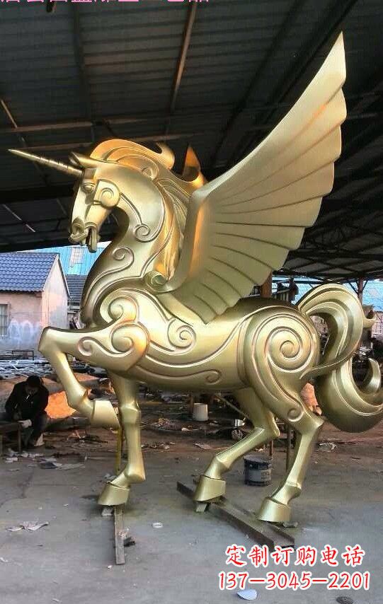 益阳不锈钢独角兽雕塑铸造精美绝伦