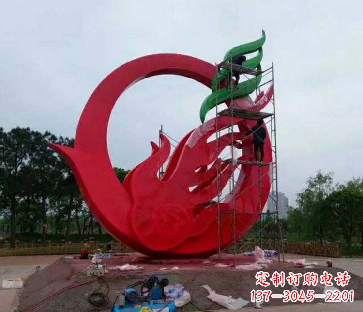 益阳不锈钢凤凰雕塑精美而又神秘
