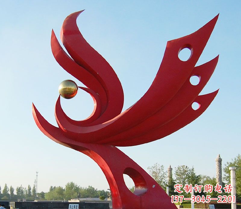 益阳不锈钢凤凰雕塑——传承千百年传统文化