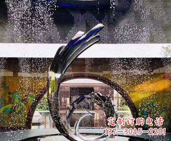 益阳凤凰雕塑优雅的不锈钢艺术