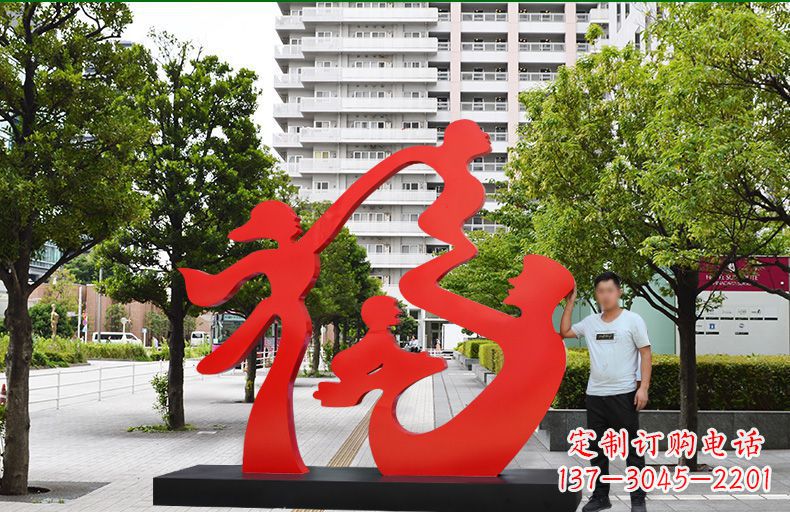 益阳不锈钢福字雕塑传递美好祝福