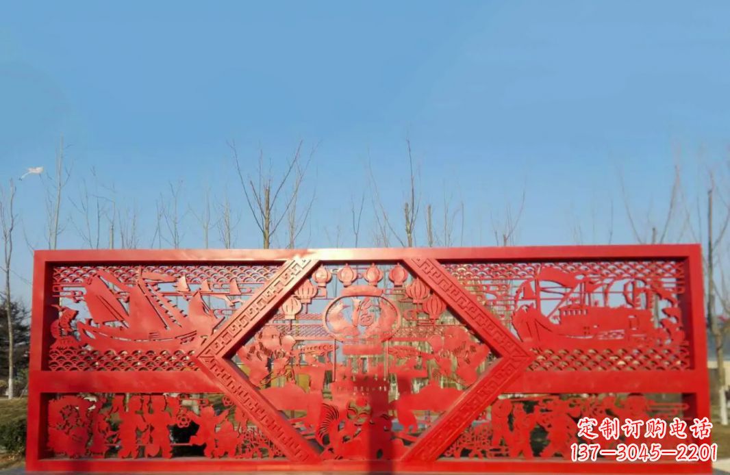 益阳不锈钢福字雕塑——点亮广场景观