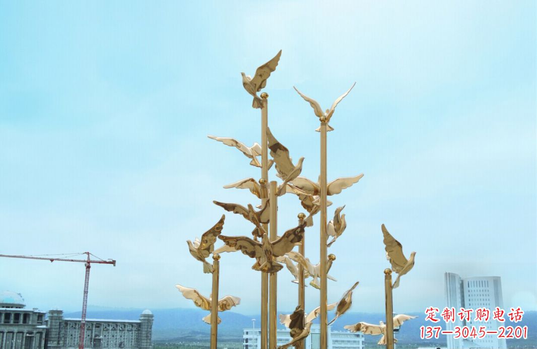 益阳鸽子雕塑,传承着美好的历史