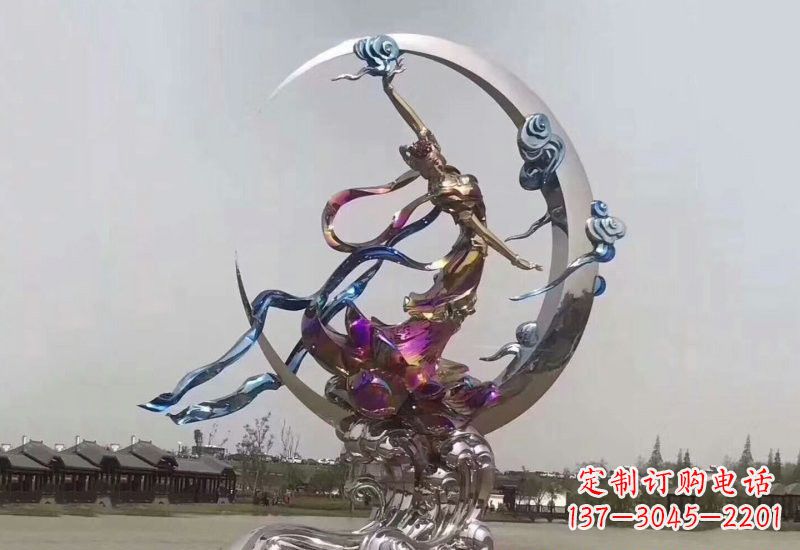 益阳不锈钢嫦娥奔月雕塑