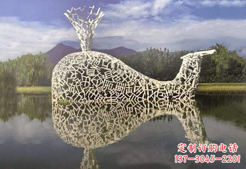 益阳不锈钢鲸鱼雕塑令人惊叹的艺术之作