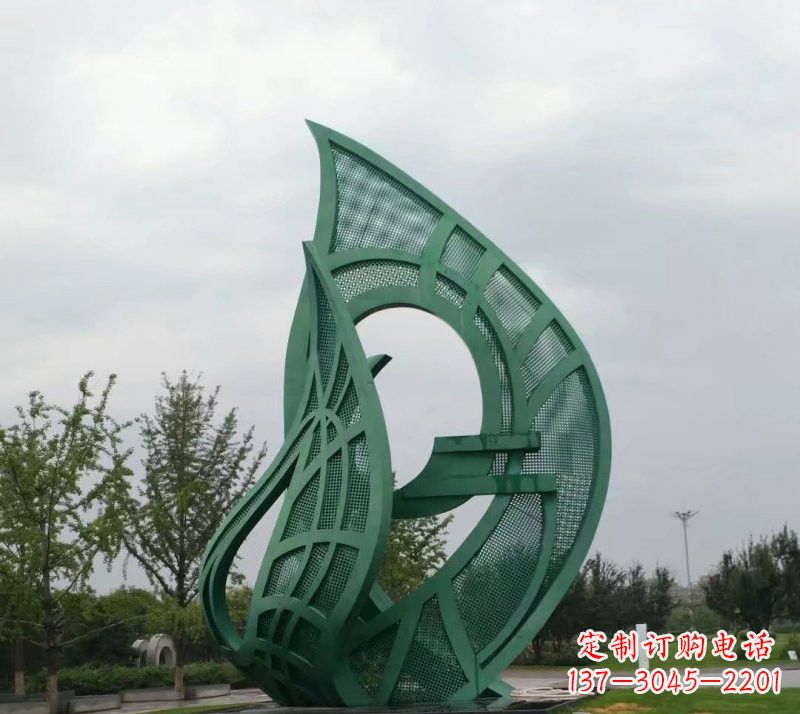益阳不锈钢大型镂空树叶雕塑精美绝伦