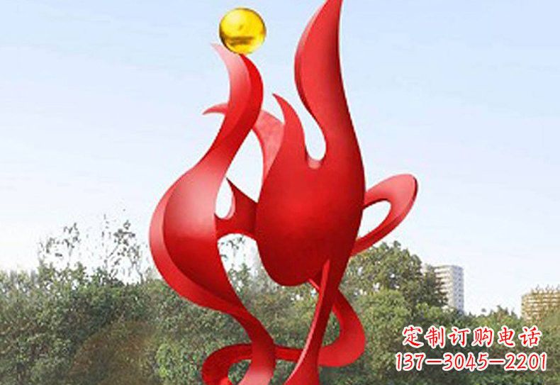 益阳不锈钢凤凰雕塑——象征着古代神兽的传奇