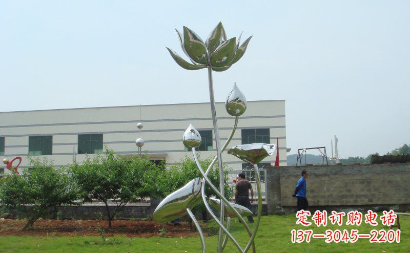 益阳不锈钢荷花雕塑