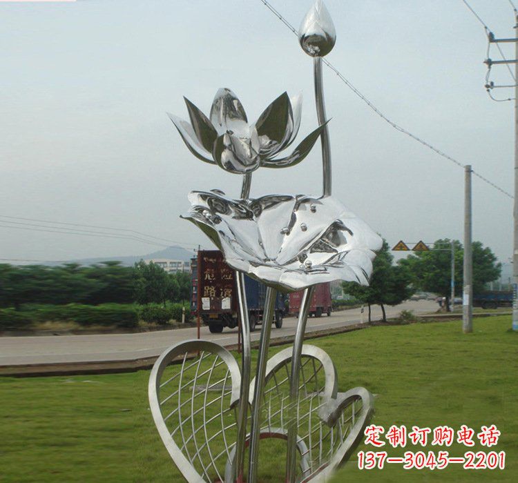 益阳不锈钢荷叶雕塑——精美优雅的艺术品