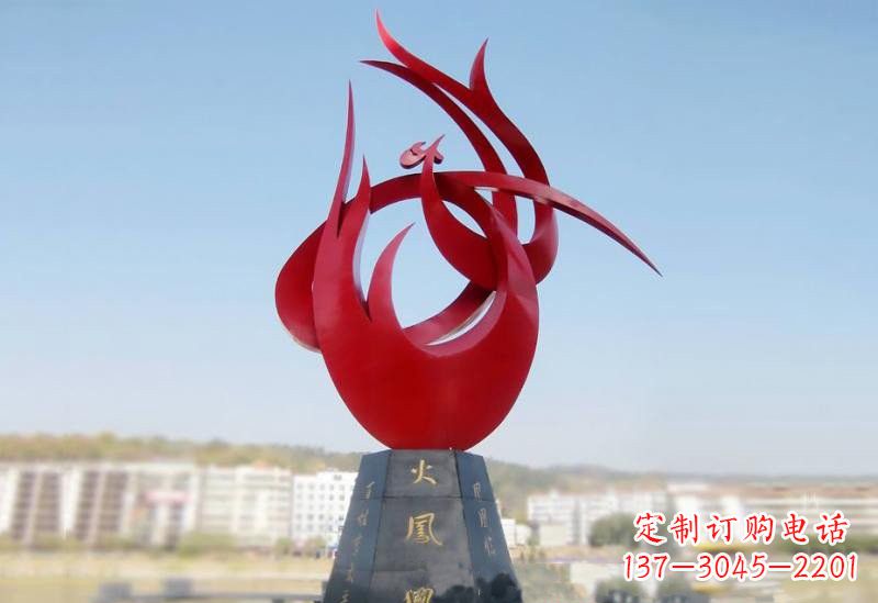 益阳凤凰雕塑——点缀不锈钢公园