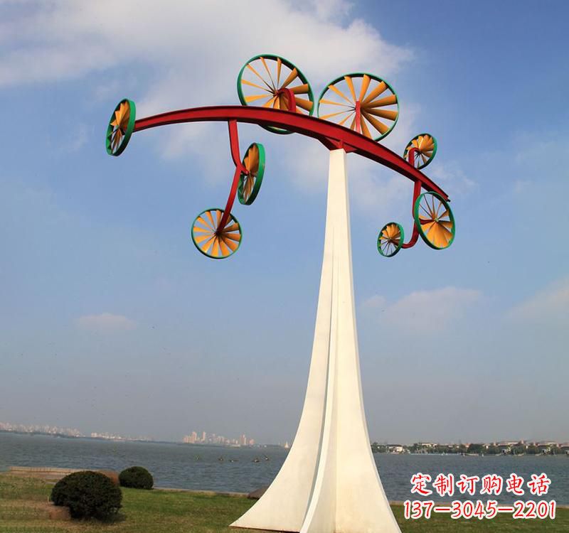 益阳不锈钢风车雕塑缔造美丽公园