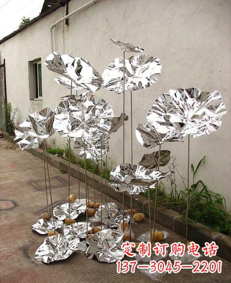 益阳不锈钢荷叶雕塑——精美绝伦