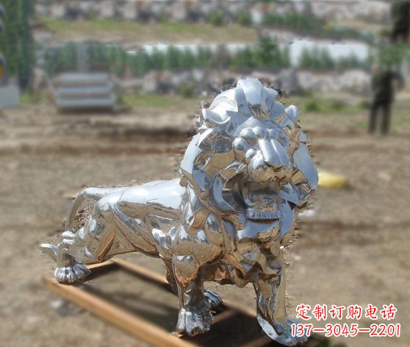 益阳不锈钢雕刻的狮子