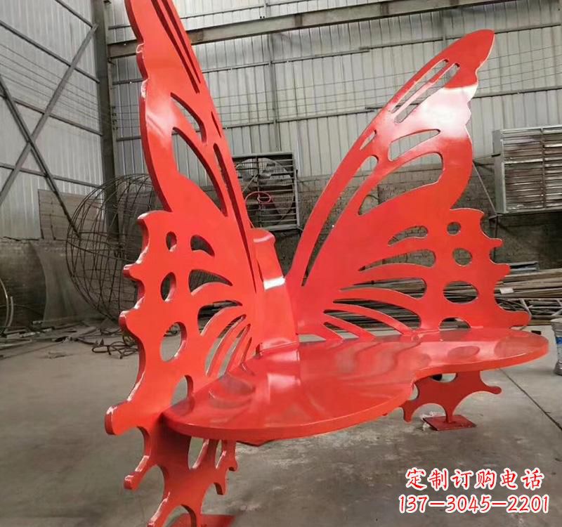 益阳不锈钢蝴蝶座椅雕塑美丽的艺术作品