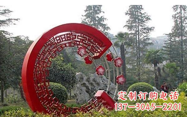 益阳不锈钢公园圆环雕塑——精美的艺术瑰宝
