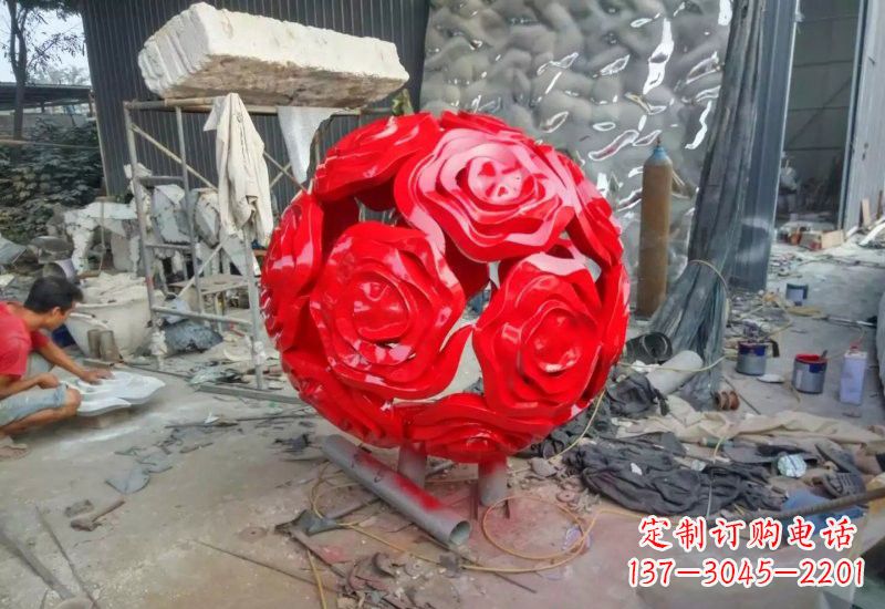 益阳不锈钢玫瑰雕塑让玫瑰之美永存