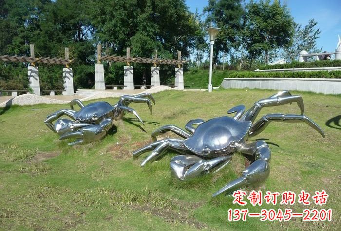 益阳不锈钢螃蟹雕塑美丽的象征