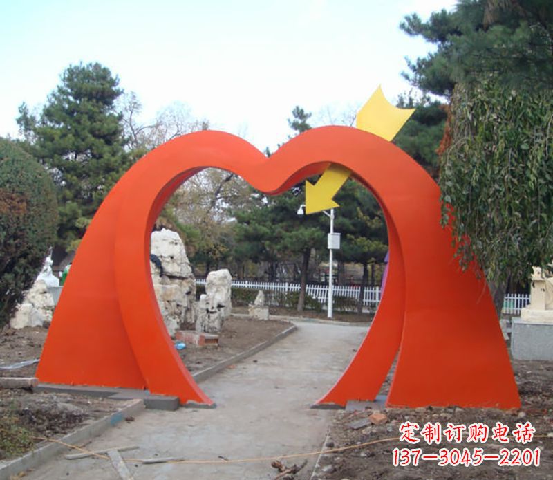 益阳不锈钢拱门雕塑给空间增添灵动之美