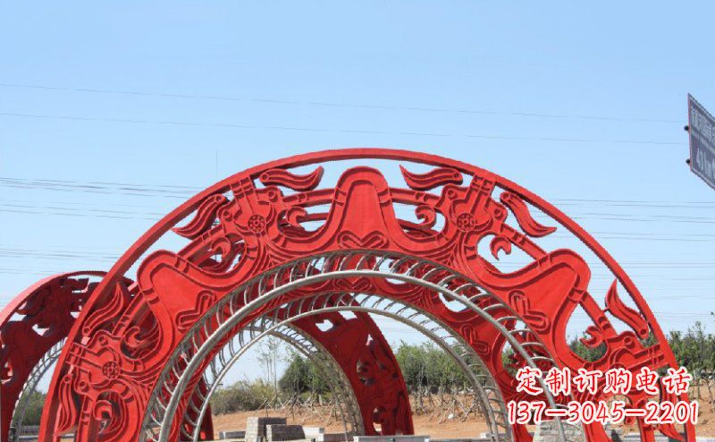 益阳不锈钢拱门雕塑美丽的艺术精品