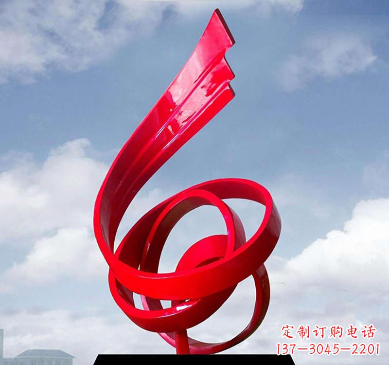 益阳美丽的飘带雕塑——城市的精灵