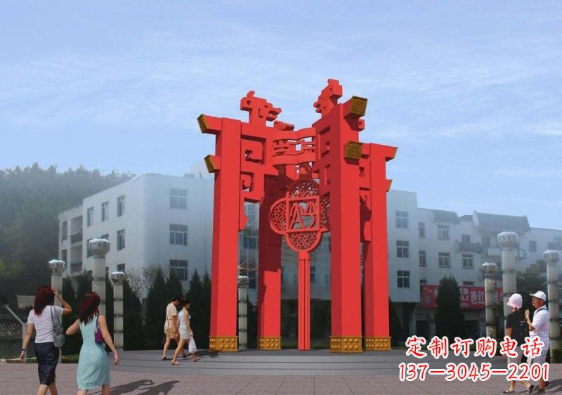 益阳不锈钢灯笼雕塑——点亮城市美景