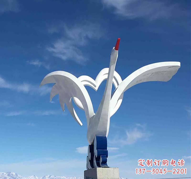 益阳仙鹤雕塑传承中国传统文化